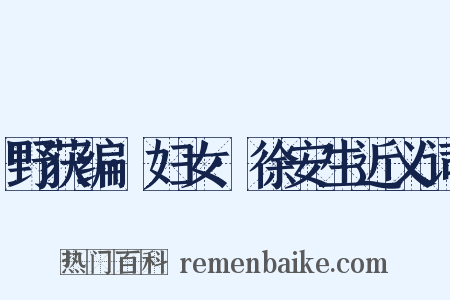 野获编·妇女·徐安生近义词是什么意思的图片